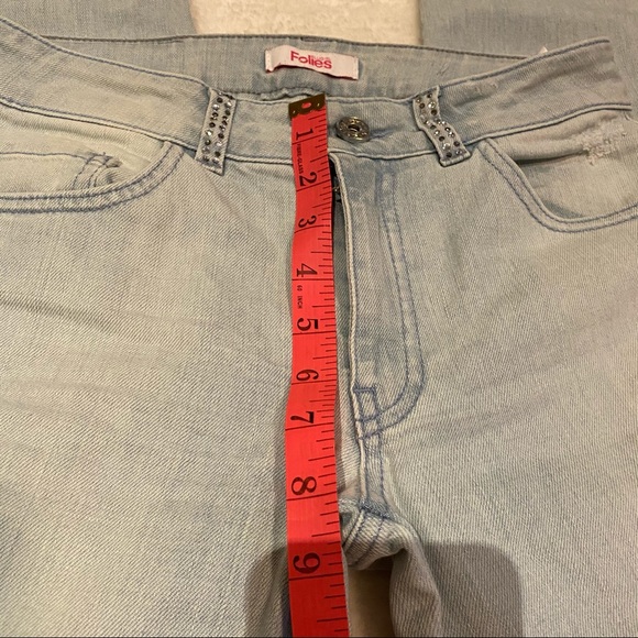Blugirl Folies Distressed Light Denim Size 26 - Picture 10 of 11